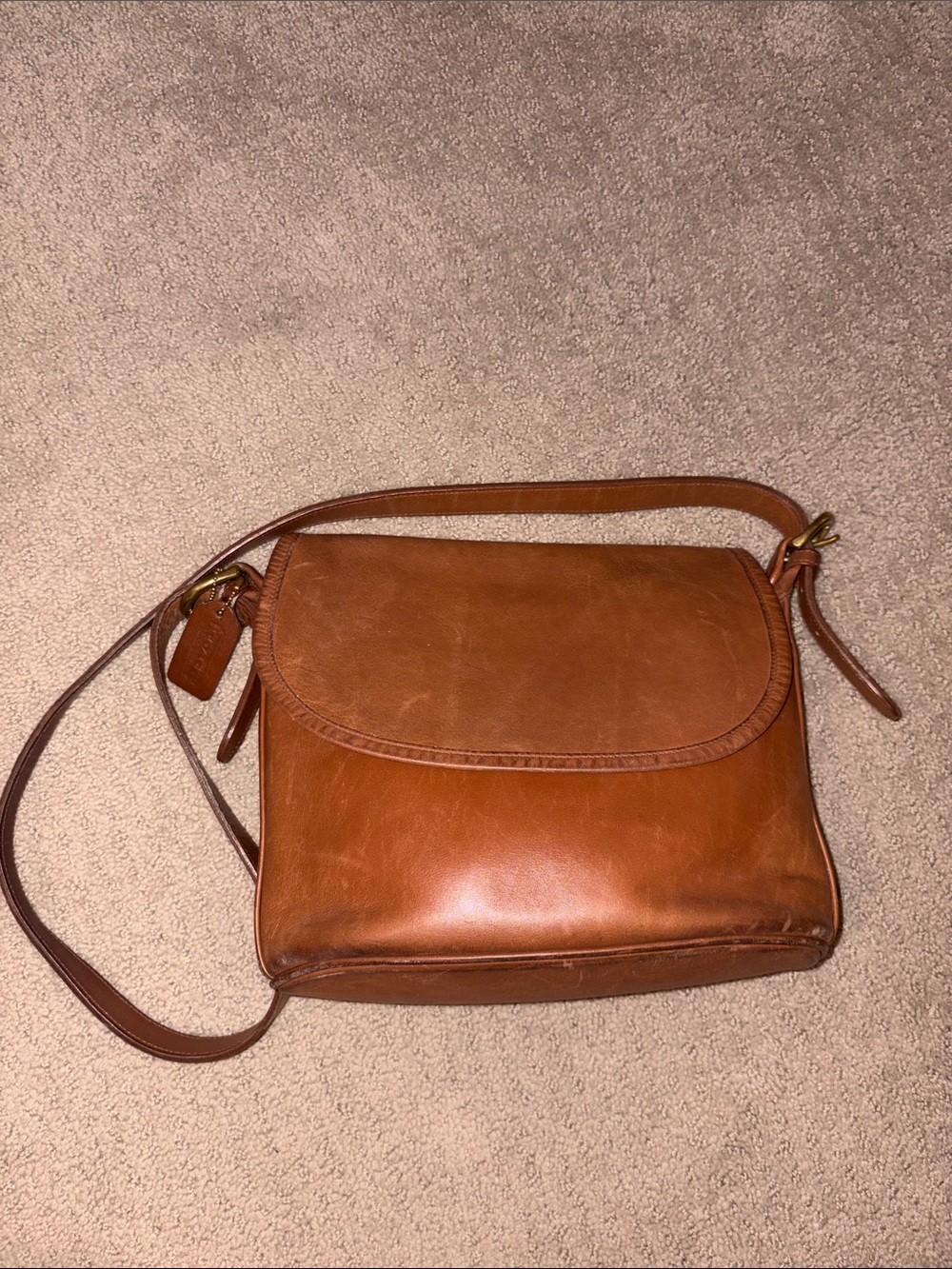 Coach Cognac Brown Bag- C7m 4150